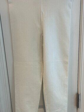 Tea Collection Girls White Stripes Formal Pants Size 12 NWT
